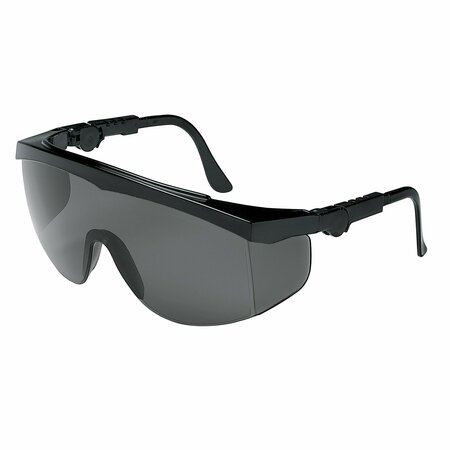 MCR SAFETY Glasses, TK1 Black Frame, Gray Lens, 12PK TK112